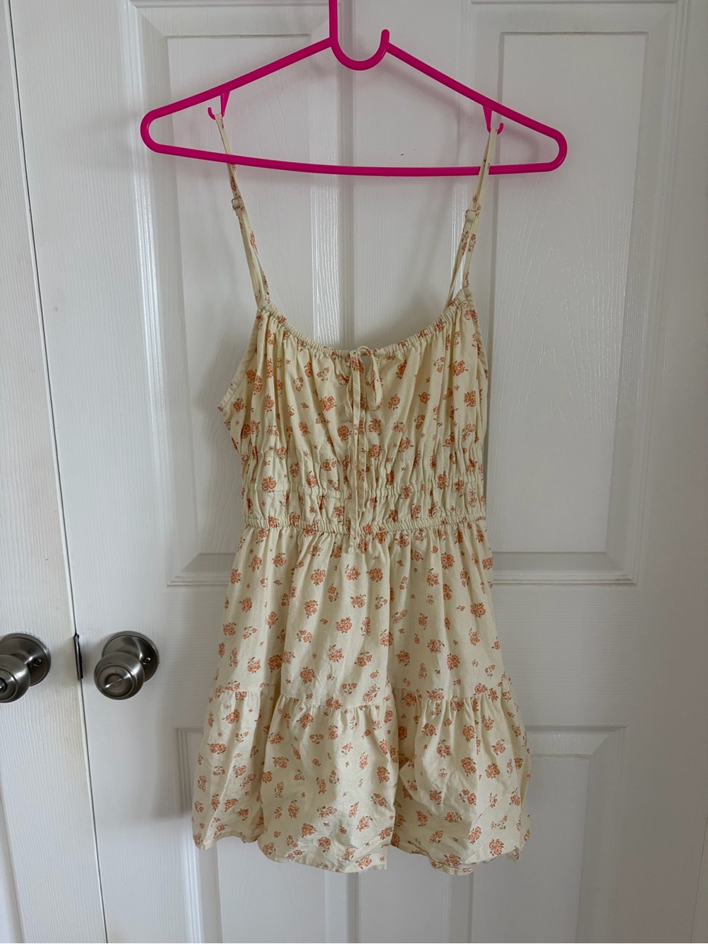 Cotton On Cream Floral Spaghetti-Strap Slip